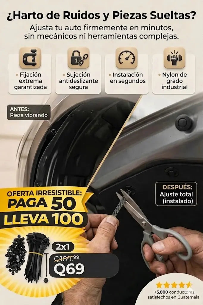 Ajuste Total y Silencio: El Kit Definitivo de Sujeción de Coche Paga 50 Lleva 100